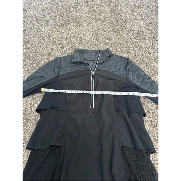 Lululemon Sun Runner Hybrid Half Zip Pullover Black 6 Ruffle Quick Dry Running - Picture 9 of 11